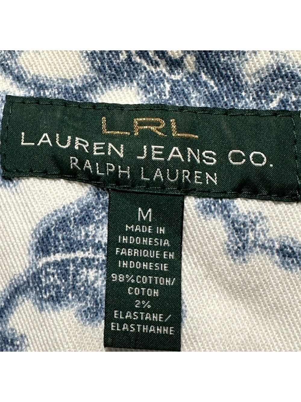 Lauren Ralph Lauren White Jean Jacket Size Medium - Picture 3 of 4